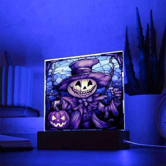 Halloween 'Phantom of the Pumpkin Patch' Acrylic Square Plaque - Real Rad Boutique