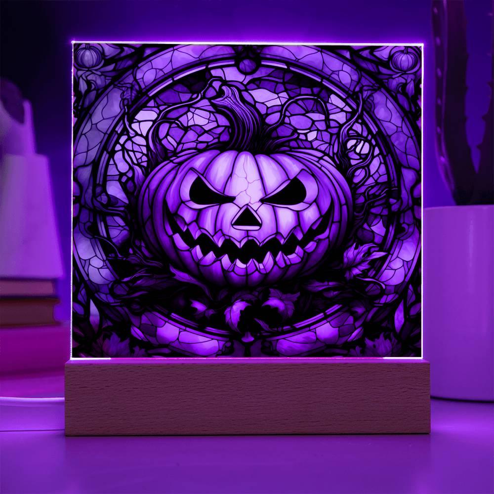 Halloween 'Pumpkin Prism' Acrylic Square Plaque - Real Rad Boutique