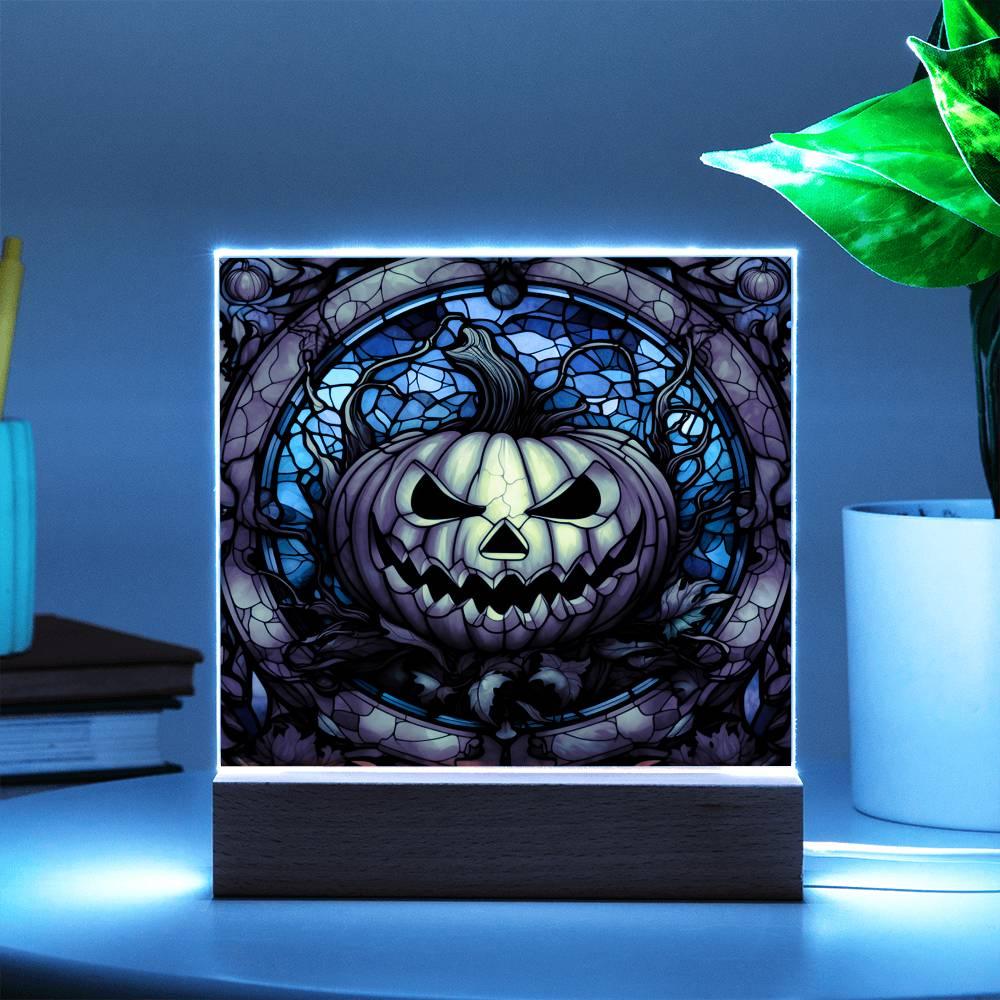 Halloween 'Pumpkin Prism' Acrylic Square Plaque - Real Rad Boutique