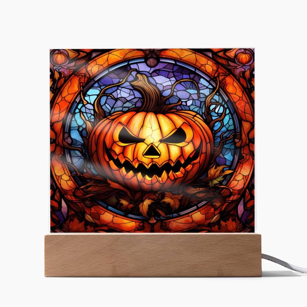 Halloween 'Pumpkin Prism' Acrylic Square Plaque - Real Rad Boutique