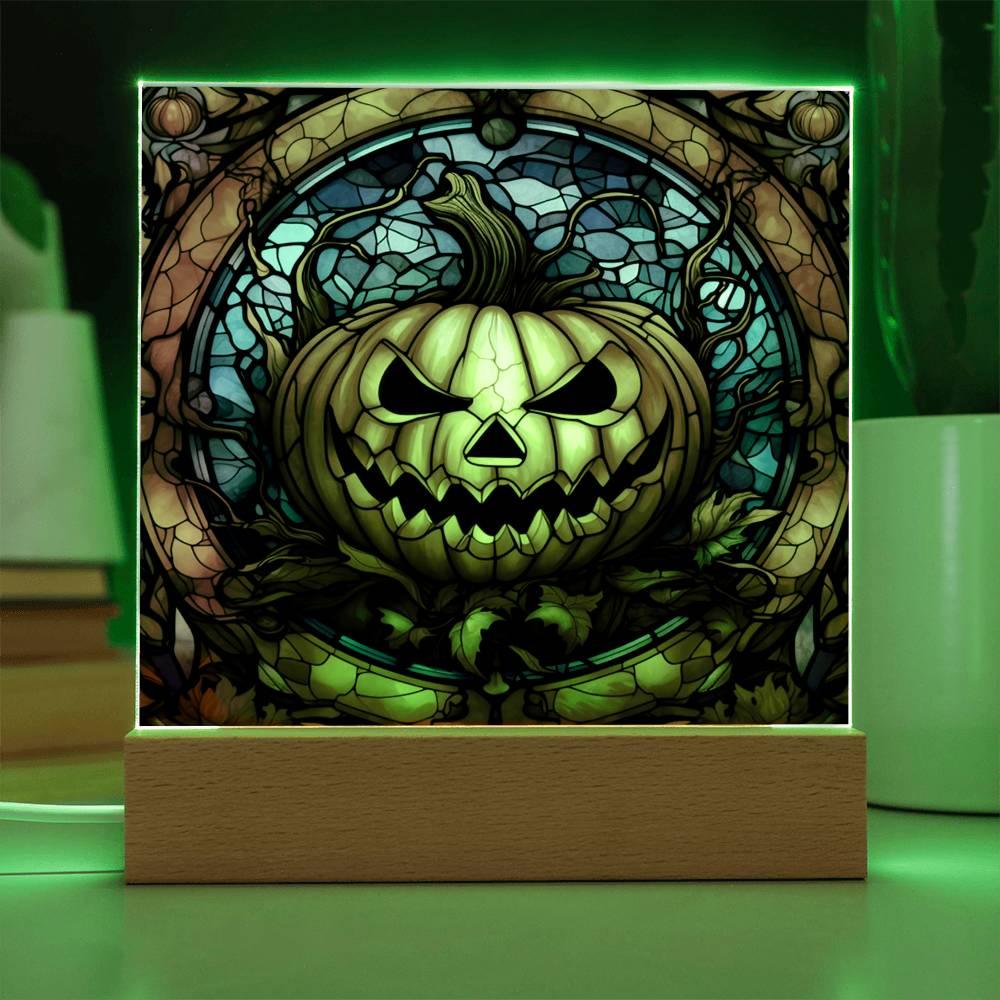 Halloween 'Pumpkin Prism' Acrylic Square Plaque - Real Rad Boutique