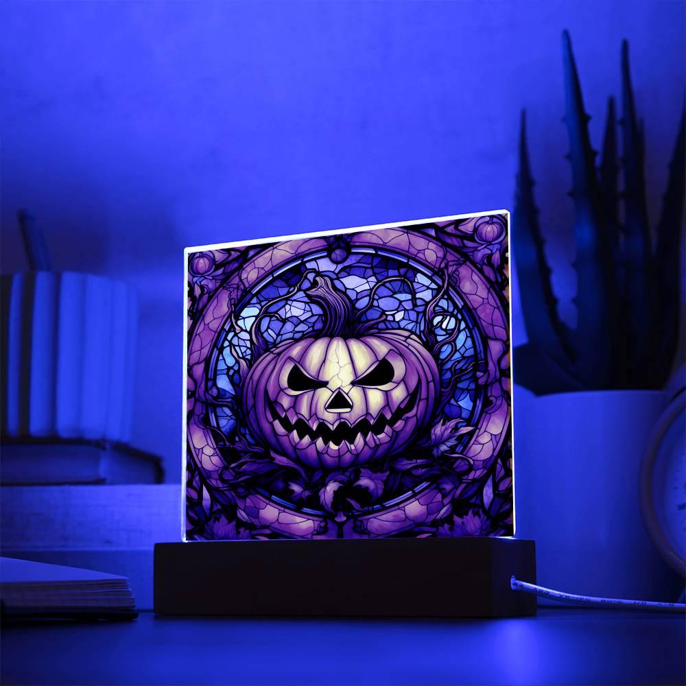 Halloween 'Pumpkin Prism' Acrylic Square Plaque - Real Rad Boutique