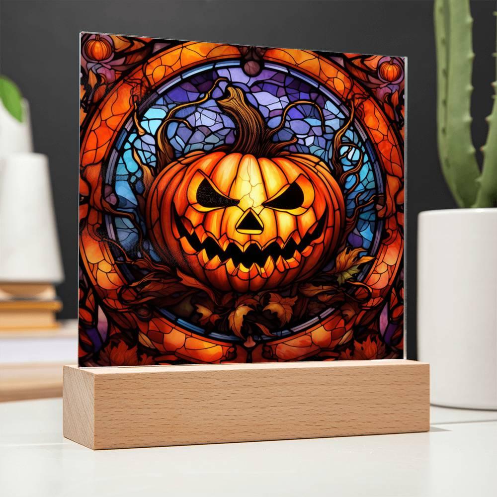 Halloween 'Pumpkin Prism' Acrylic Square Plaque - Real Rad Boutique