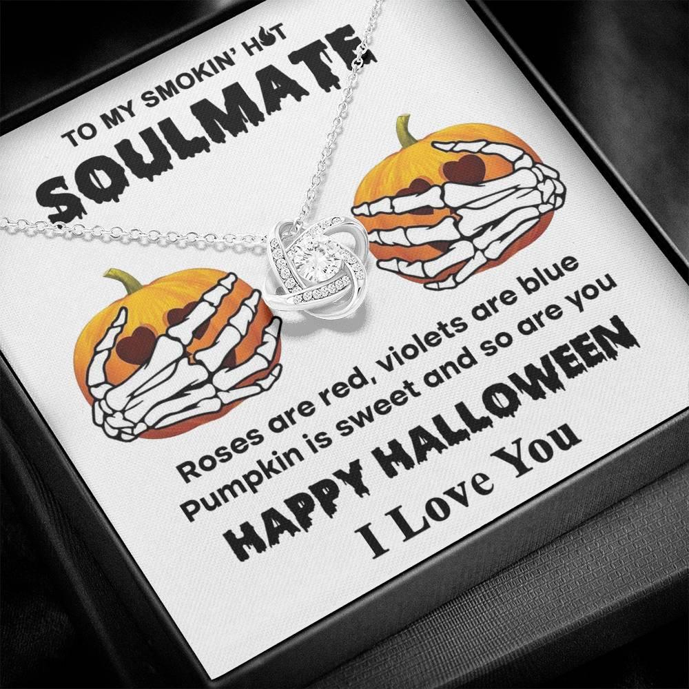 Halloween 'Sweet Pumpkin' Love Knot Necklace - Real Rad Boutique