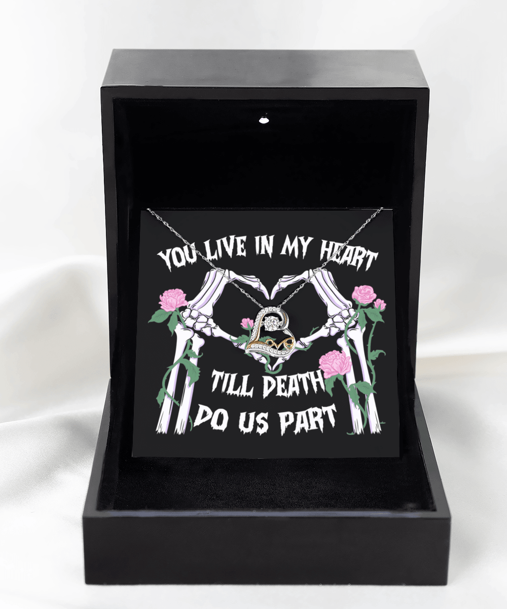 Halloween 'Till Death Do Us Part' Love Dancing Necklace - Real Rad Boutique