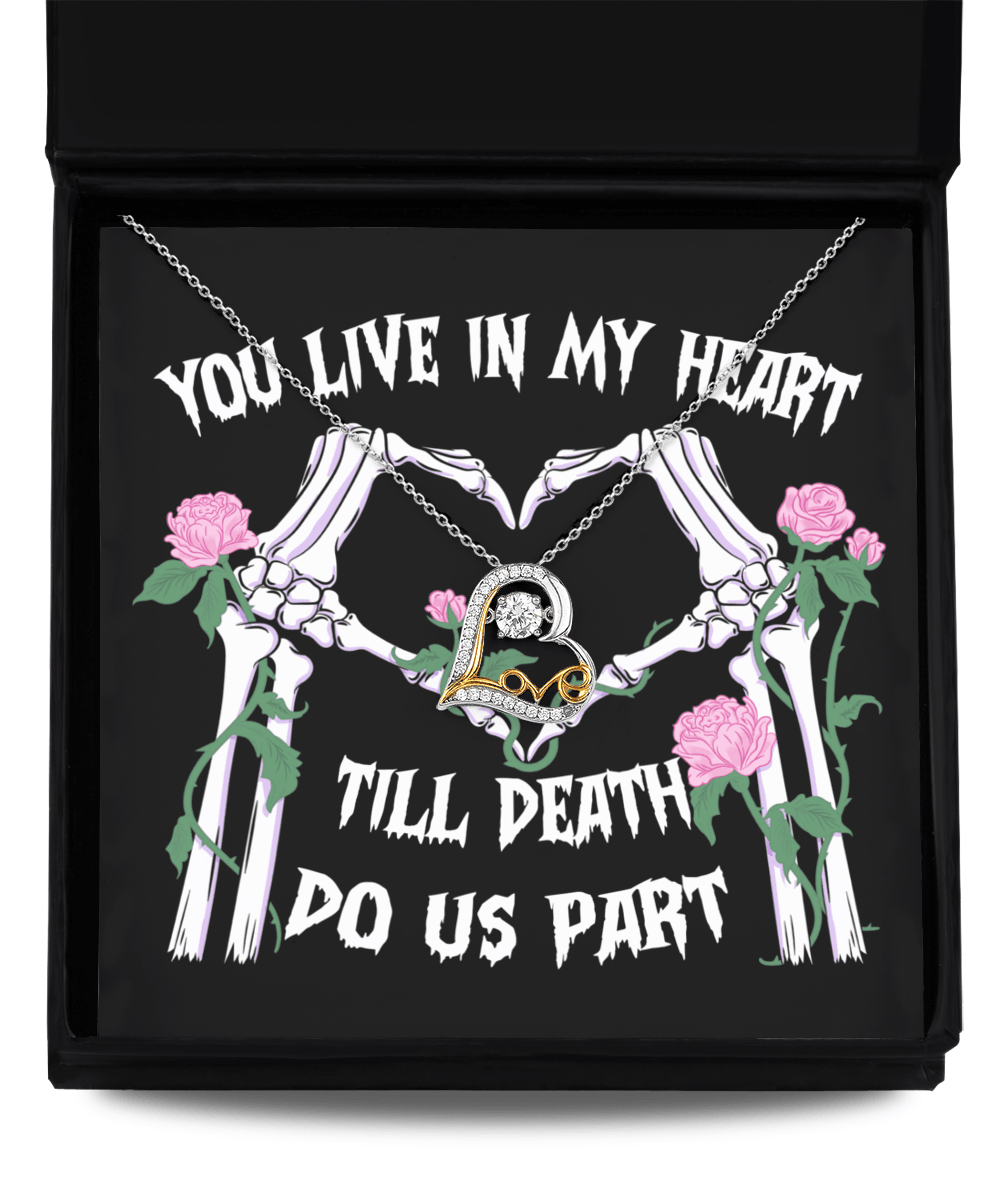 Halloween 'Till Death Do Us Part' Love Dancing Necklace - Real Rad Boutique