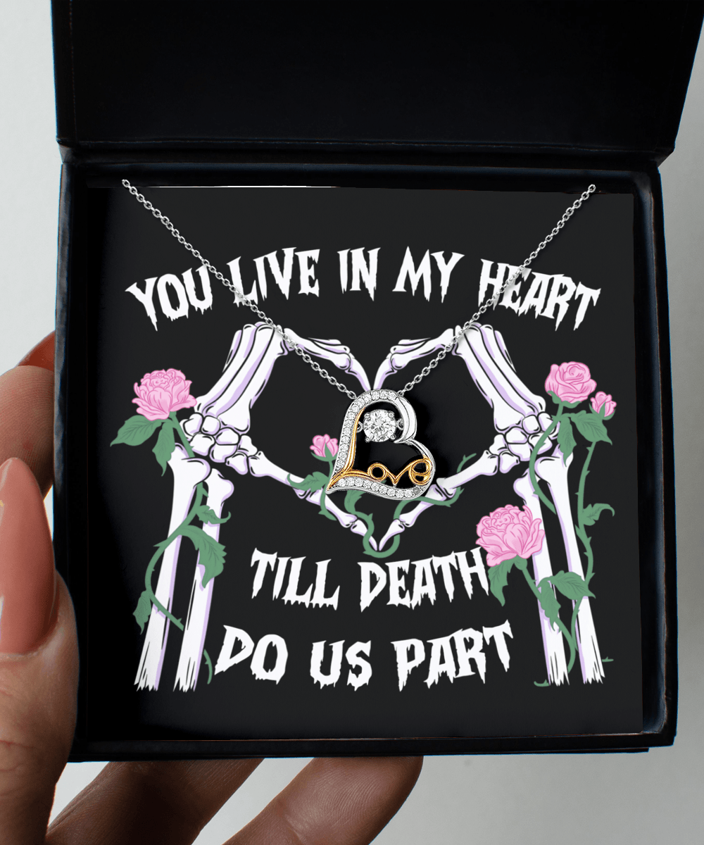 Halloween 'Till Death Do Us Part' Love Dancing Necklace - Real Rad Boutique