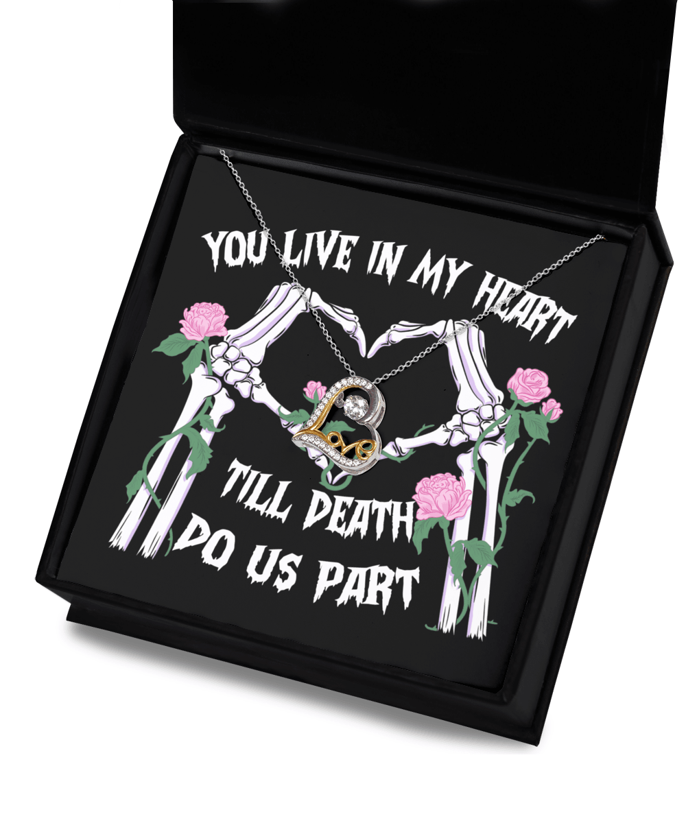 Halloween 'Till Death Do Us Part' Love Dancing Necklace - Real Rad Boutique