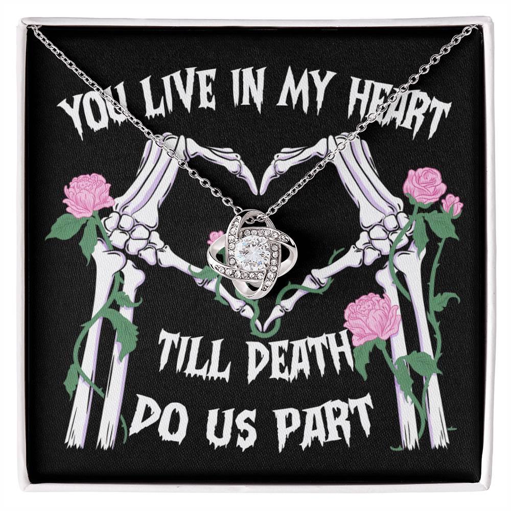 Halloween 'Till Death Do Us Part' Love Knot Necklace - Real Rad Boutique