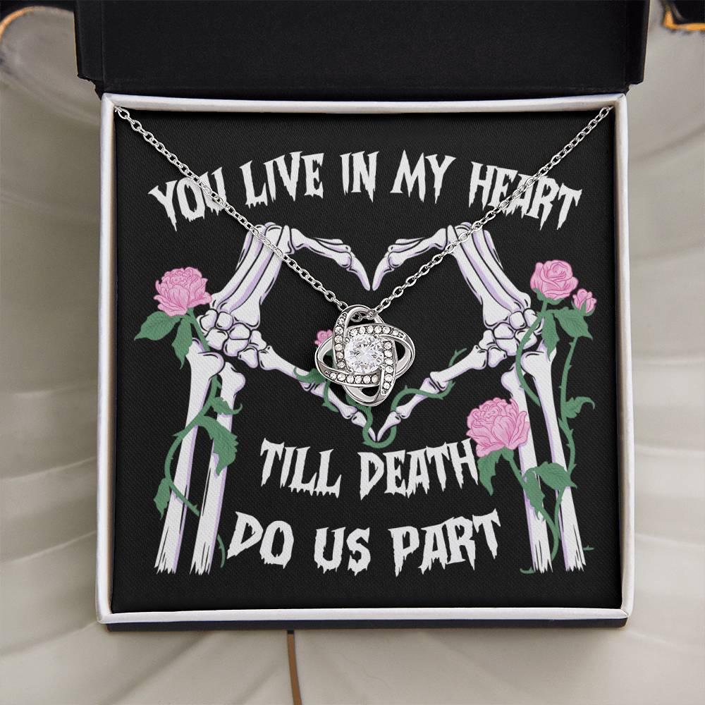 Halloween 'Till Death Do Us Part' Love Knot Necklace - Real Rad Boutique