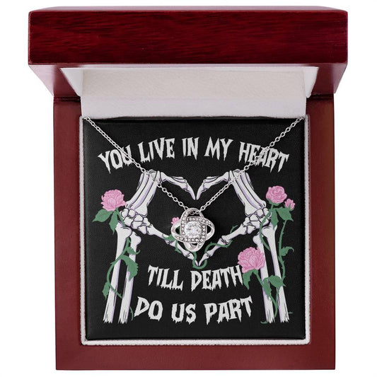 Halloween 'Till Death Do Us Part' Love Knot Necklace - Real Rad Boutique