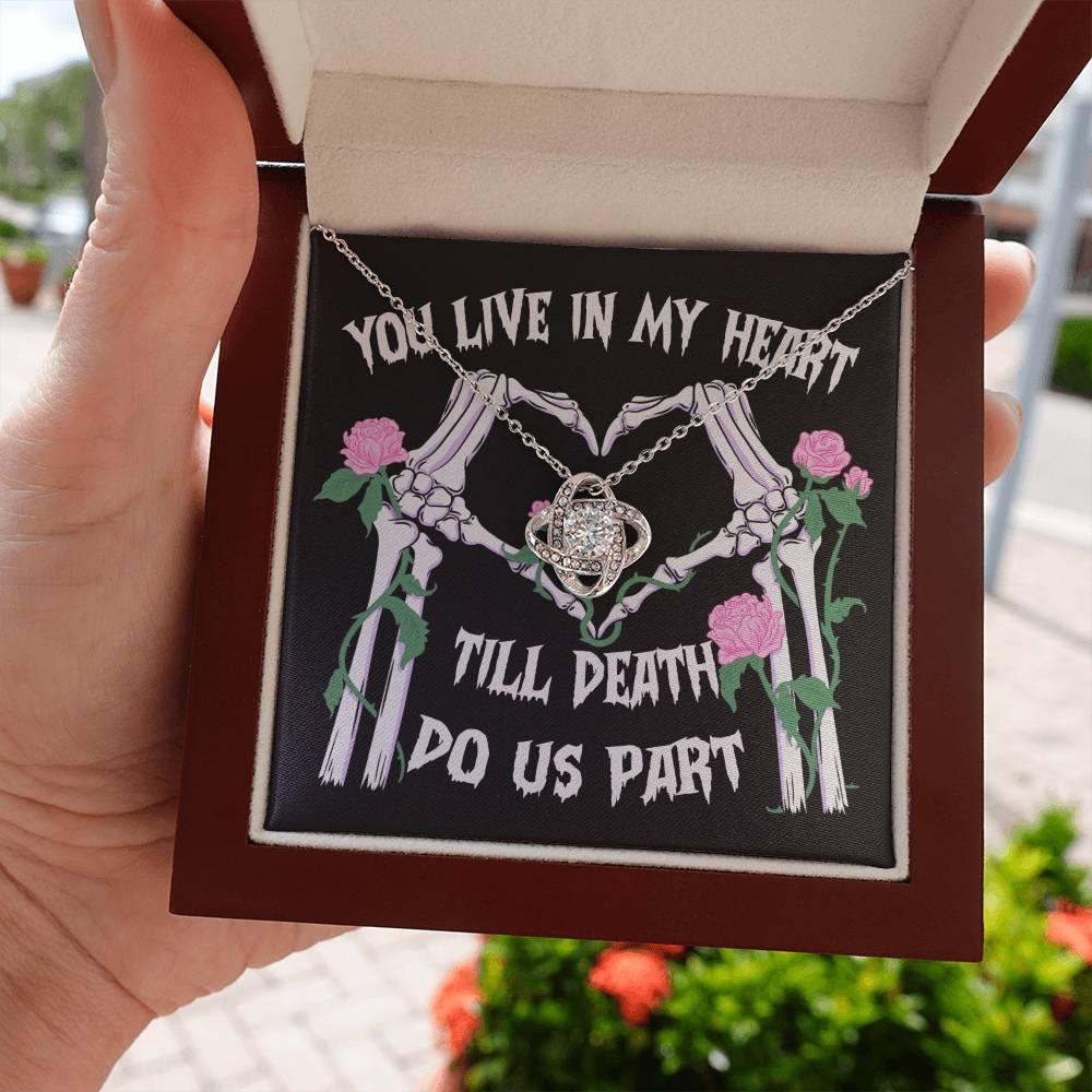 Halloween 'Till Death Do Us Part' Love Knot Necklace - Real Rad Boutique