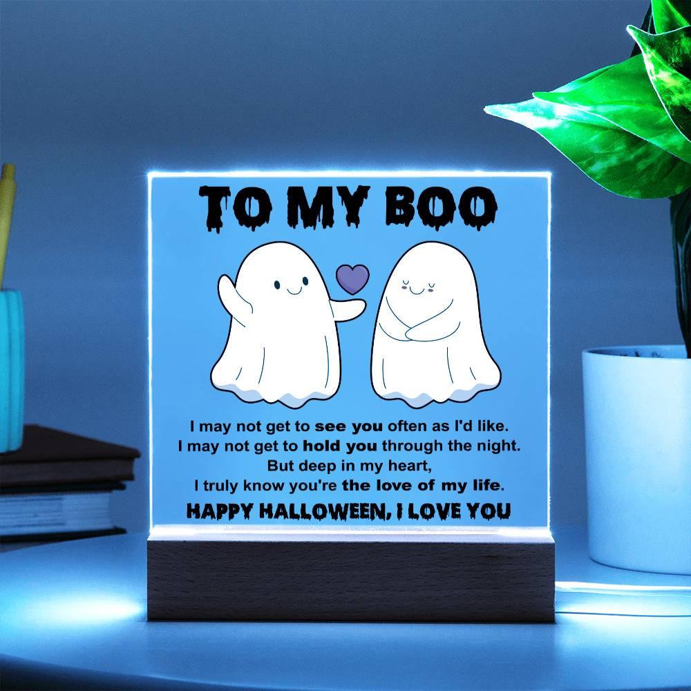 Halloween 'To My Boo' Acrylic Square Plaque - Real Rad Boutique