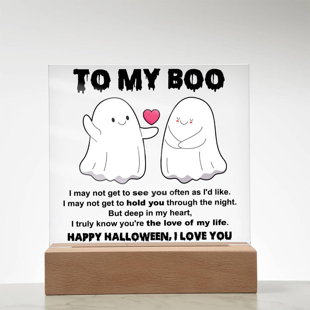 Halloween 'To My Boo' Acrylic Square Plaque - Real Rad Boutique