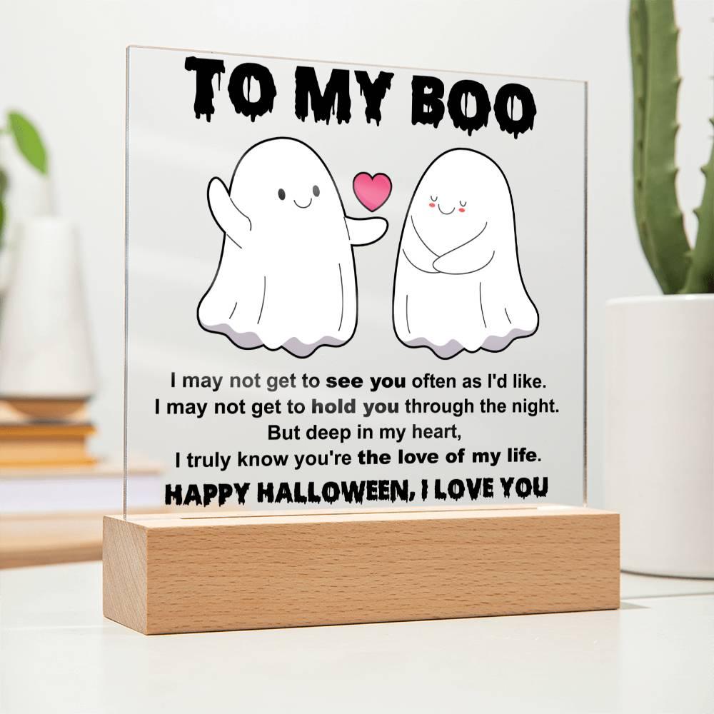 Halloween 'To My Boo' Acrylic Square Plaque - Real Rad Boutique