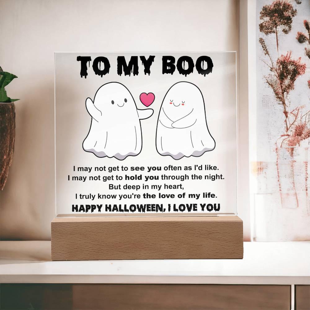 Halloween 'To My Boo' Acrylic Square Plaque - Real Rad Boutique