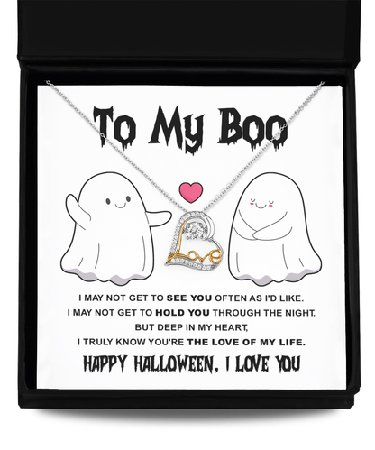 Halloween 'To My Boo' Love Dancing Necklace - Real Rad Boutique