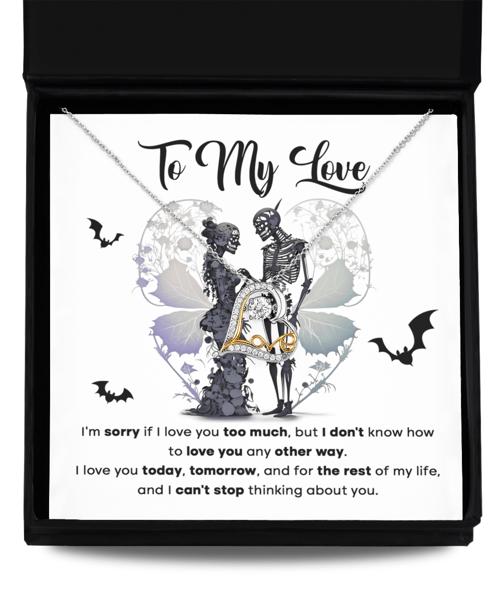 Halloween 'To My Love' Love Dancing Necklace - Real Rad Boutique