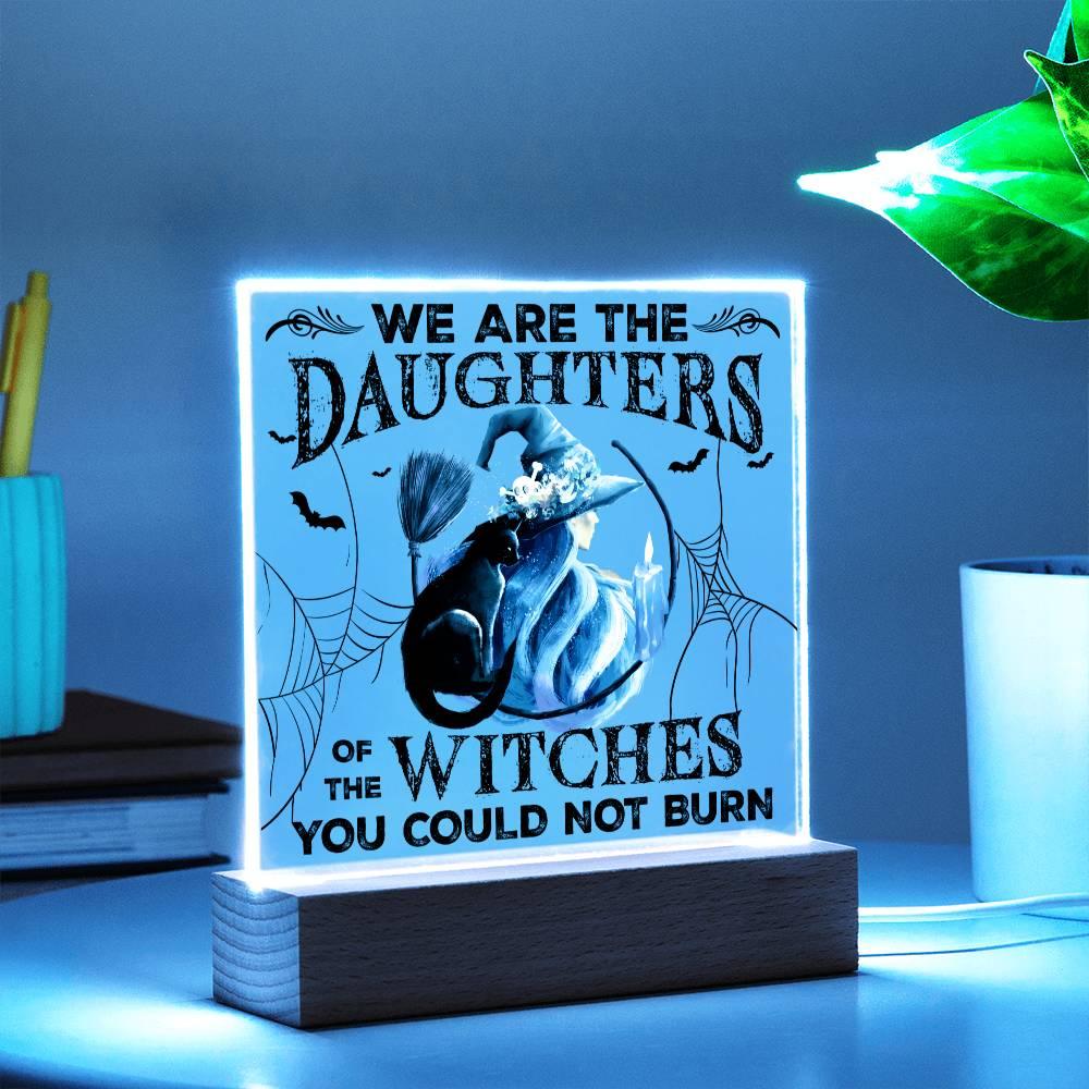 Halloween 'Unburnt Witch Daughters' Acrylic Square Plaque - Real Rad Boutique