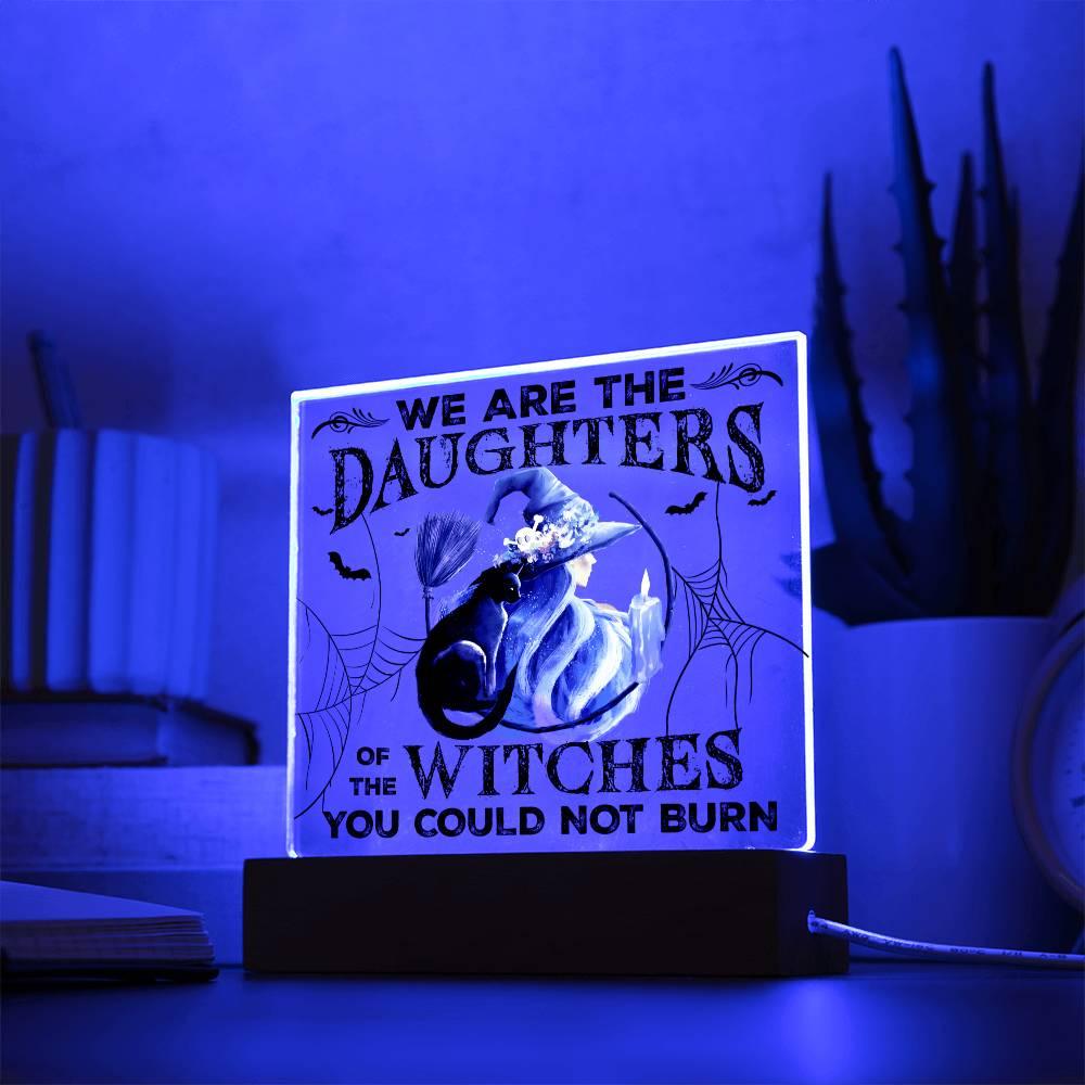 Halloween 'Unburnt Witch Daughters' Acrylic Square Plaque - Real Rad Boutique