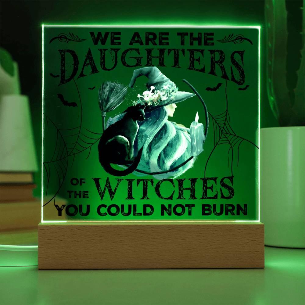 Halloween 'Unburnt Witch Daughters' Acrylic Square Plaque - Real Rad Boutique