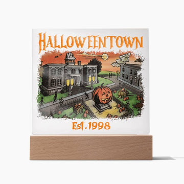 'Halloweentown' Acrylic Square Plaque - Real Rad Boutique