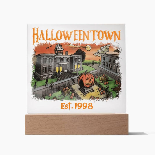 'Halloweentown' Acrylic Square Plaque - Real Rad Boutique