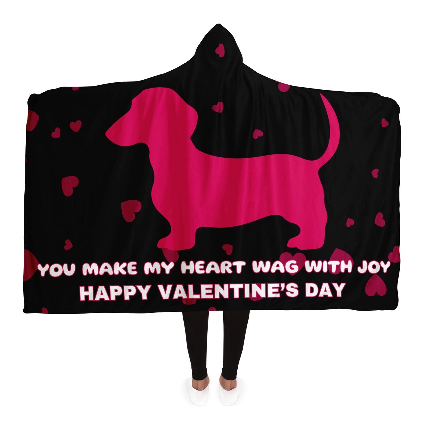 Heart Wagging Joy - Dachshund Hooded Blanket - Real Rad Boutique