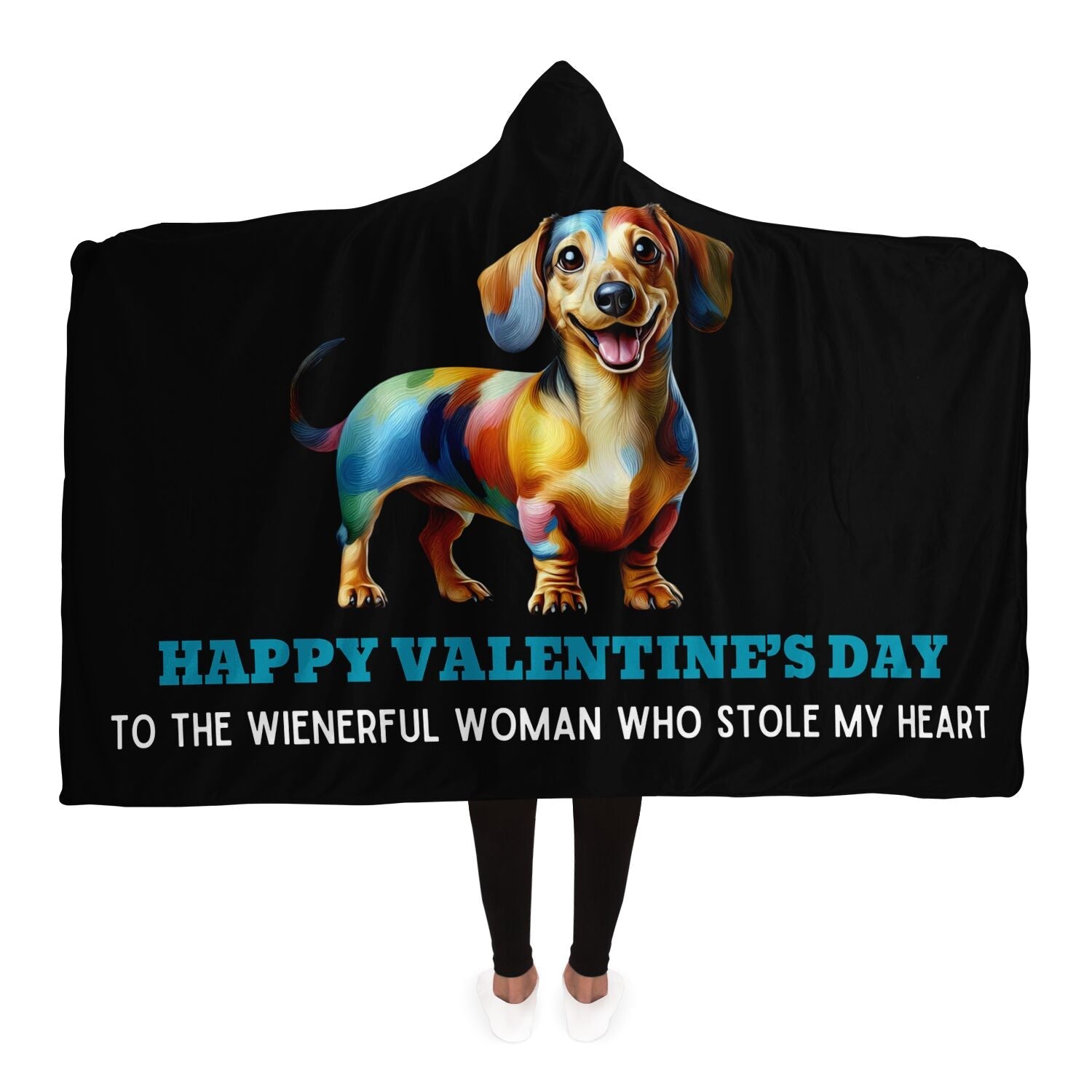 Heartwarming Love - Dachshund Hooded Blanket - Real Rad Boutique