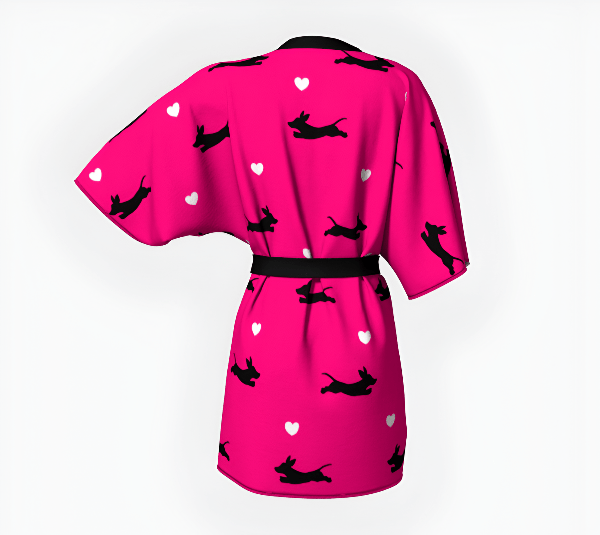 Hot Pink Heart Robe - Real Rad Boutique