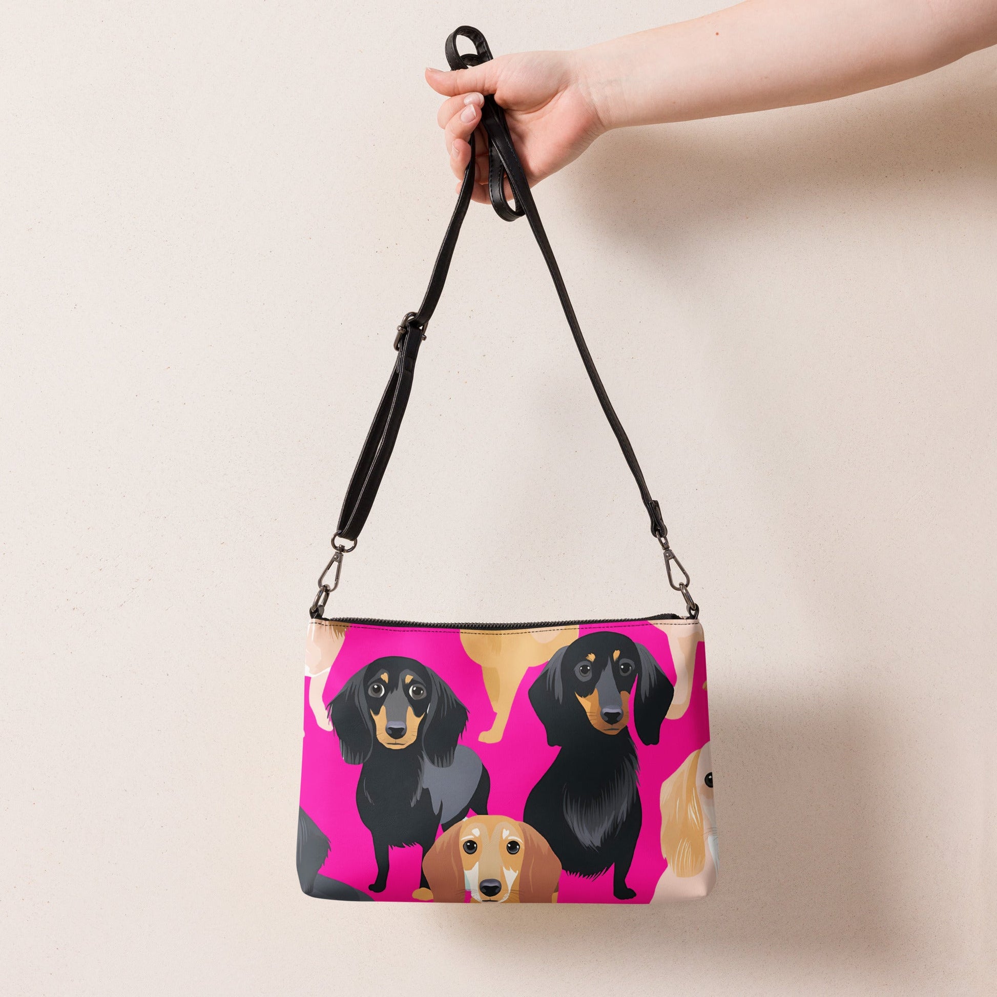 Hot Pink Hounds - Dachshund Crossbody Purse - Real Rad Boutique