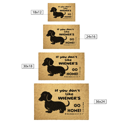 If You Don't Like Wieners, Go Home - Dachshund Outdoor Mat - Real Rad Boutique