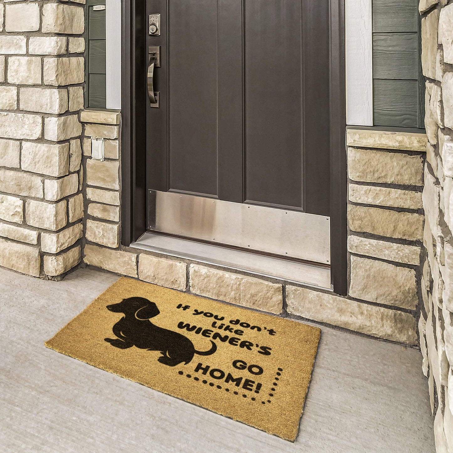 If You Don't Like Wieners, Go Home - Dachshund Outdoor Mat - Real Rad Boutique