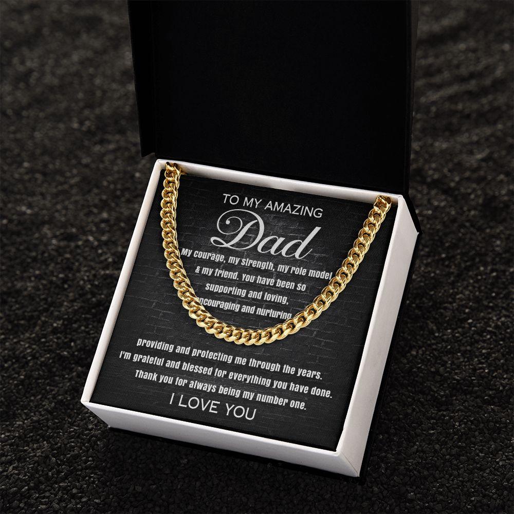 'I'm Grateful Dad' Cuban Link Chain - Real Rad Boutique