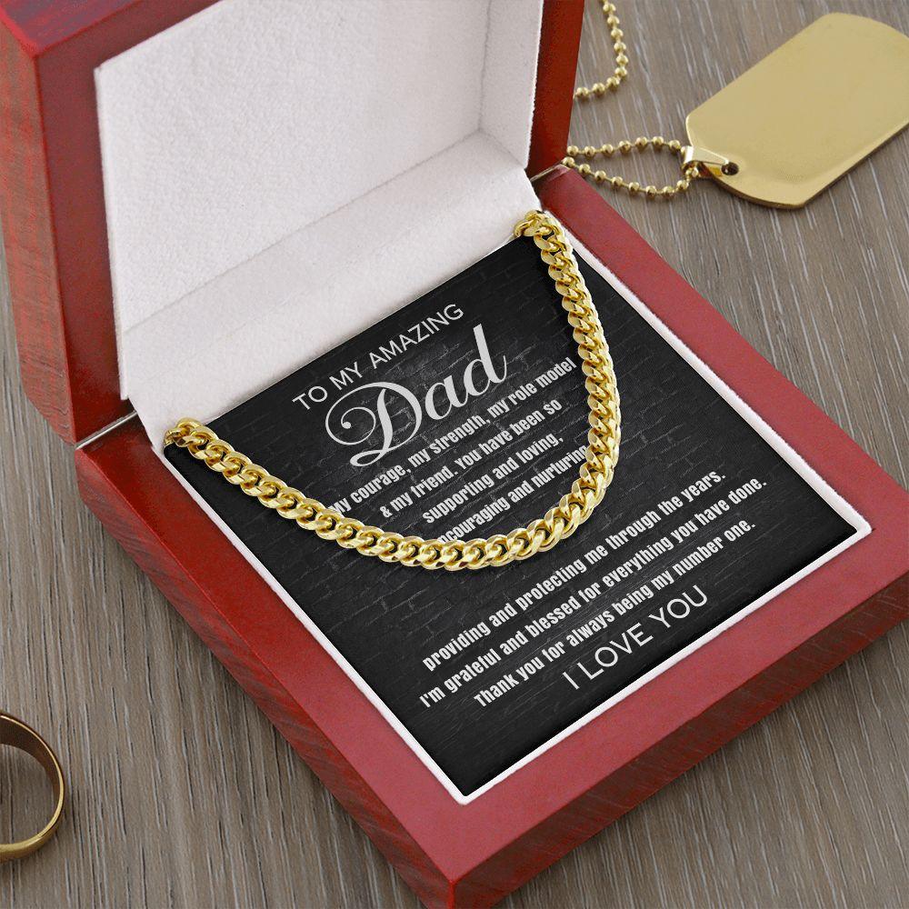 'I'm Grateful Dad' Cuban Link Chain - Real Rad Boutique