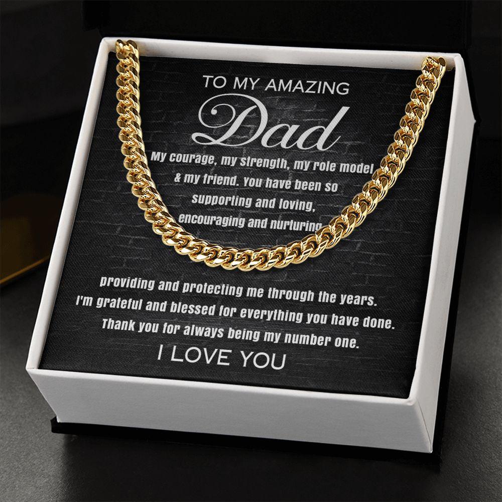 'I'm Grateful Dad' Cuban Link Chain - Real Rad Boutique