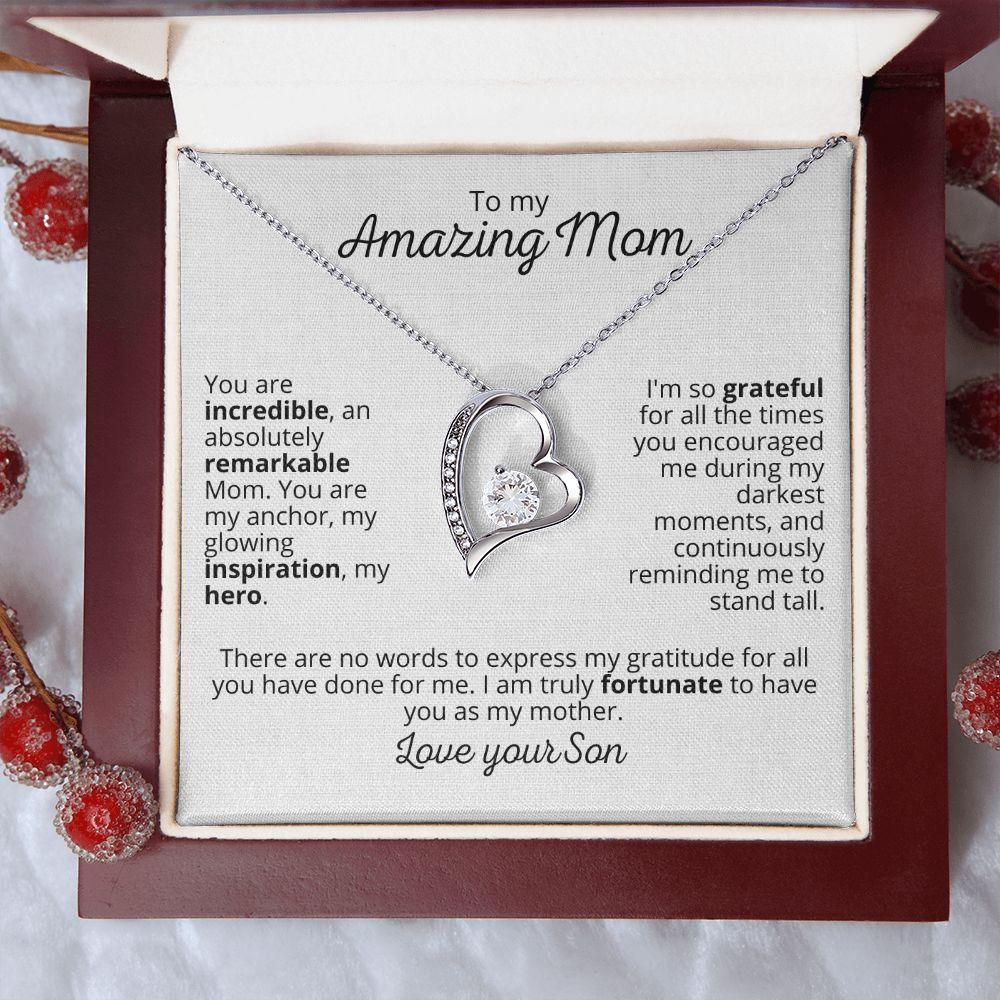 'Incredible Mom' Forever Love Necklace - Real Rad Boutique