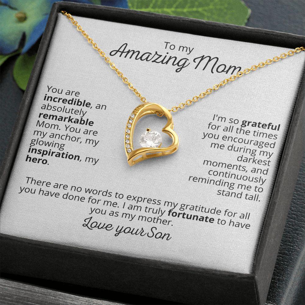 'Incredible Mom' Forever Love Necklace - Real Rad Boutique