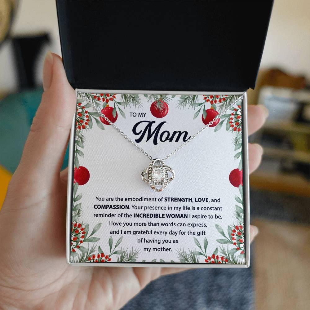 Mom 'A Tribute to Strength, Love, and Compassion' Love Knot Necklace - Real Rad Boutique