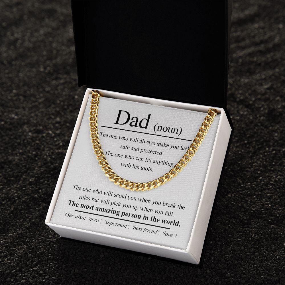 'Most Amazing Dad' Cuban Link Chain - Real Rad Boutique