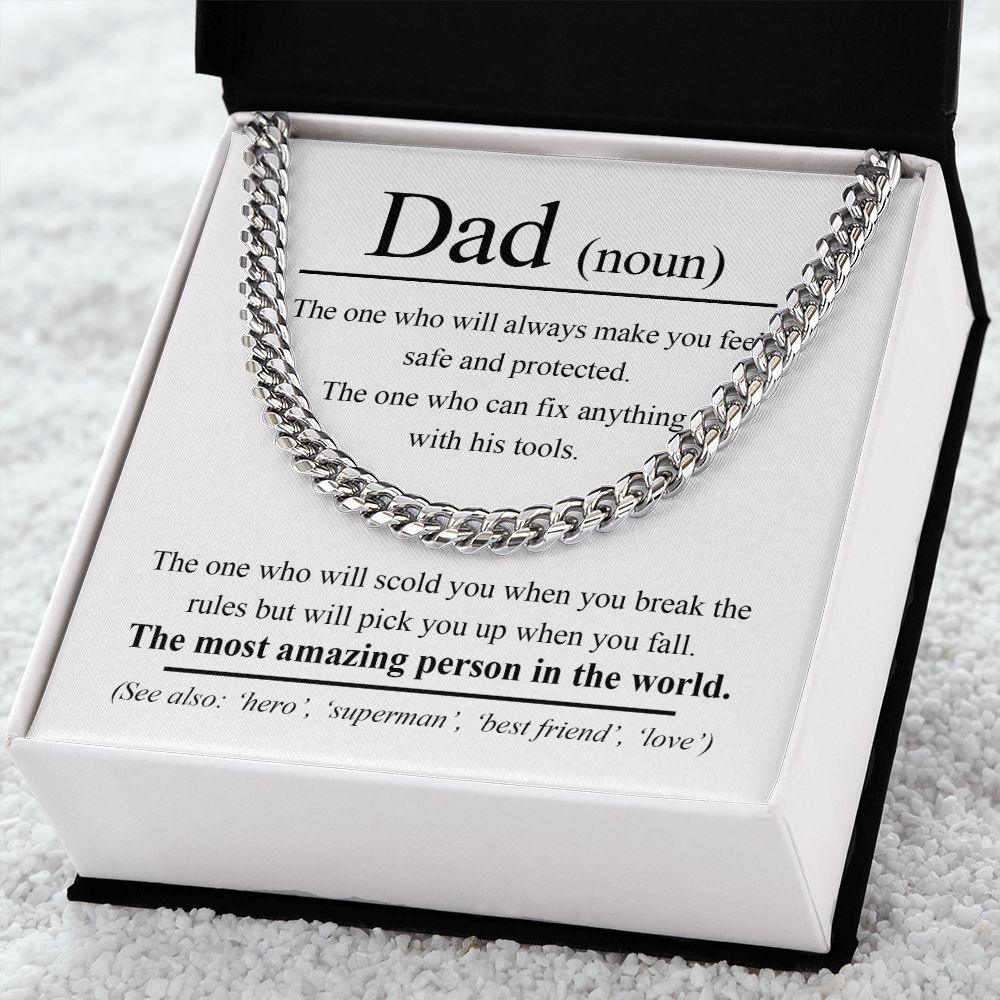 'Most Amazing Dad' Cuban Link Chain - Real Rad Boutique