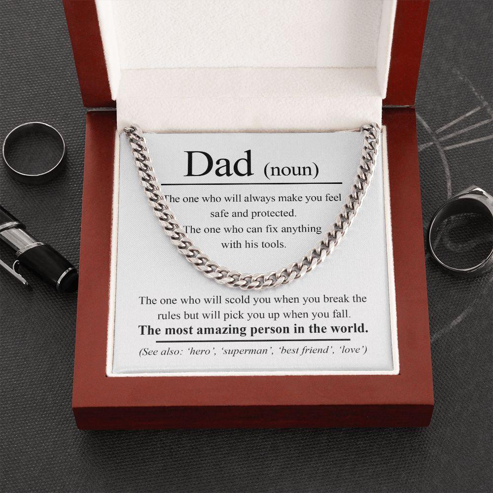 'Most Amazing Dad' Cuban Link Chain - Real Rad Boutique