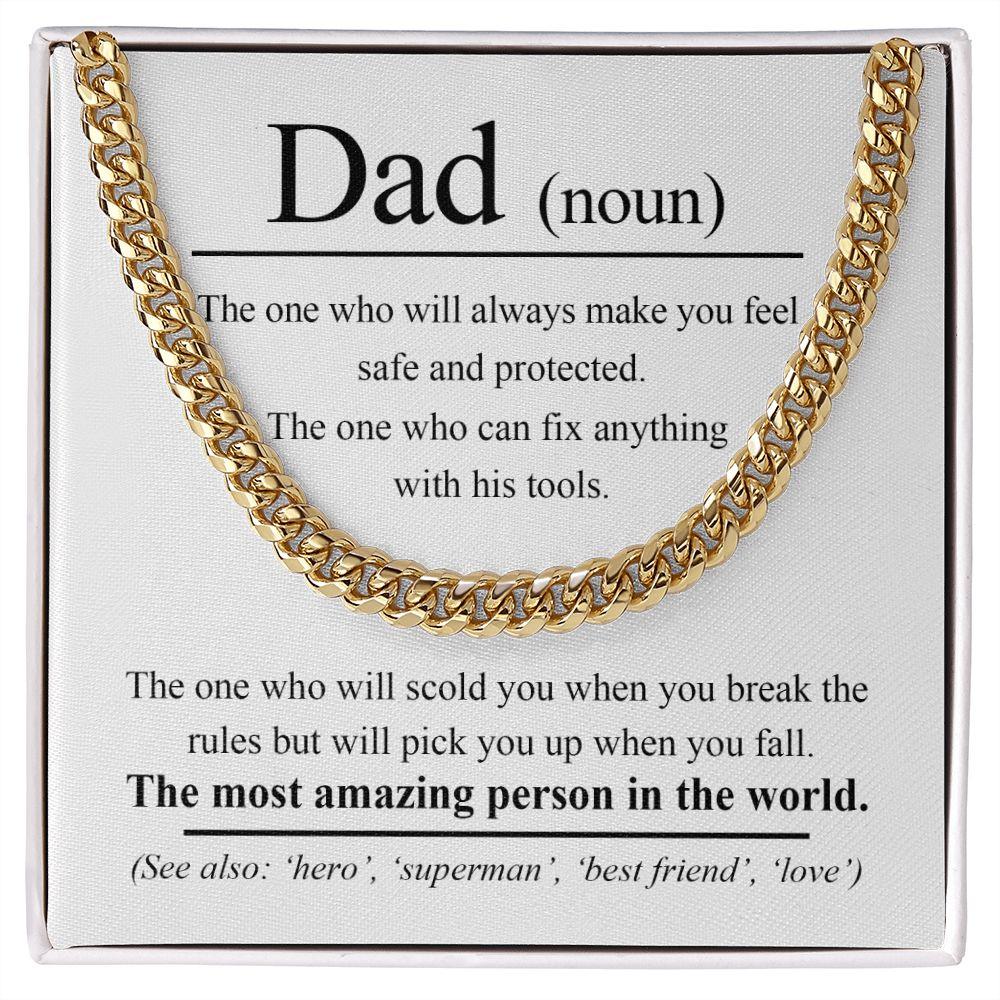 'Most Amazing Dad' Cuban Link Chain - Real Rad Boutique