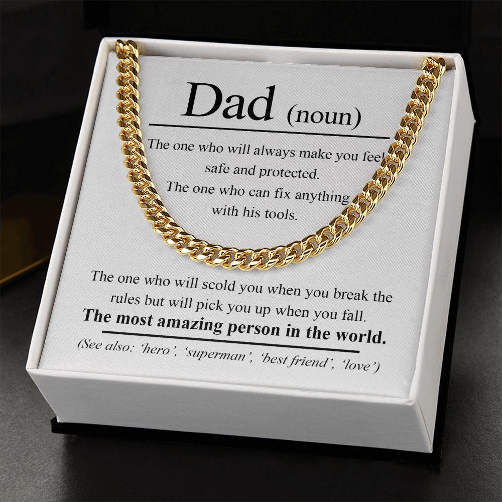 'Most Amazing Dad' Cuban Link Chain - Real Rad Boutique