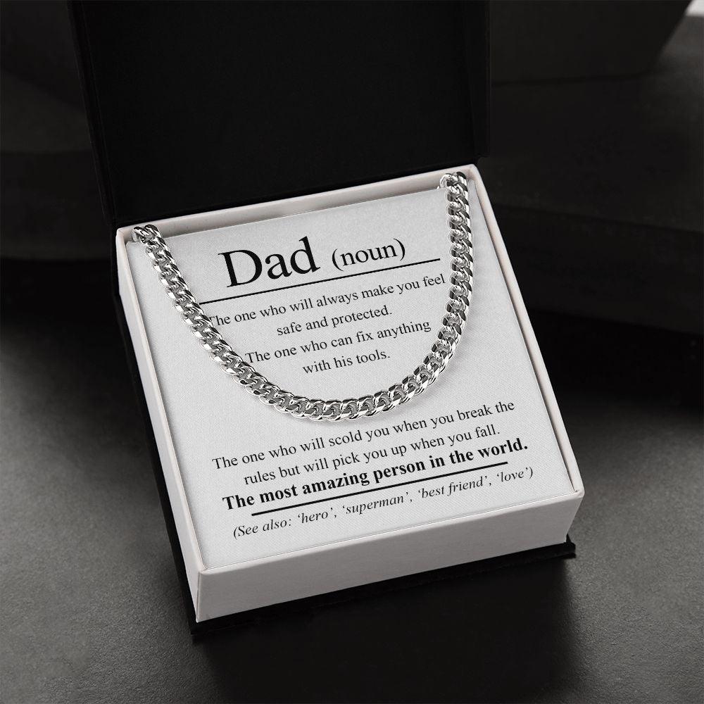 'Most Amazing Dad' Cuban Link Chain - Real Rad Boutique