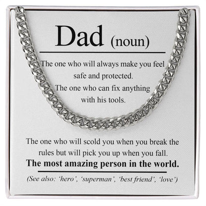 'Most Amazing Dad' Cuban Link Chain - Real Rad Boutique