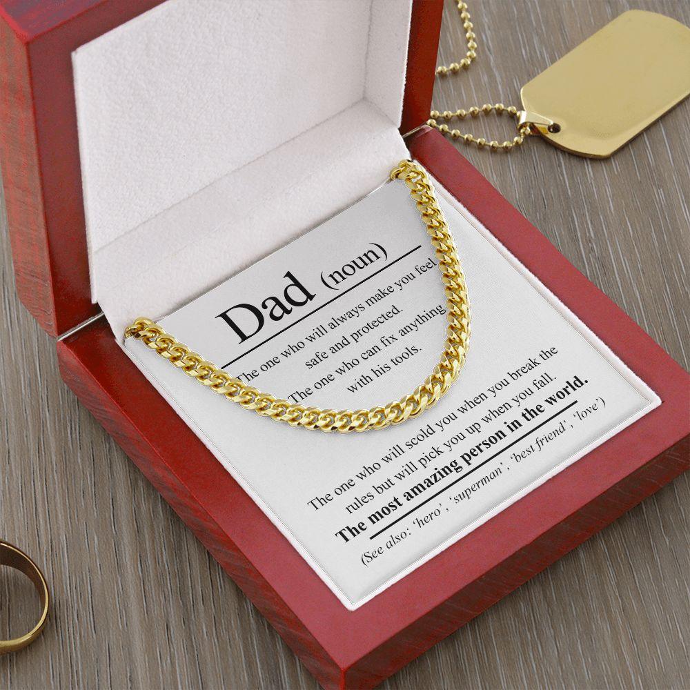 'Most Amazing Dad' Cuban Link Chain - Real Rad Boutique