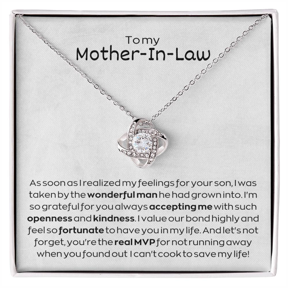 Mother-In-Law 'Culinary Survivor' - Love Knot Necklace - Real Rad Boutique