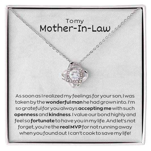 Mother-In-Law 'Culinary Survivor' - Love Knot Necklace - Real Rad Boutique