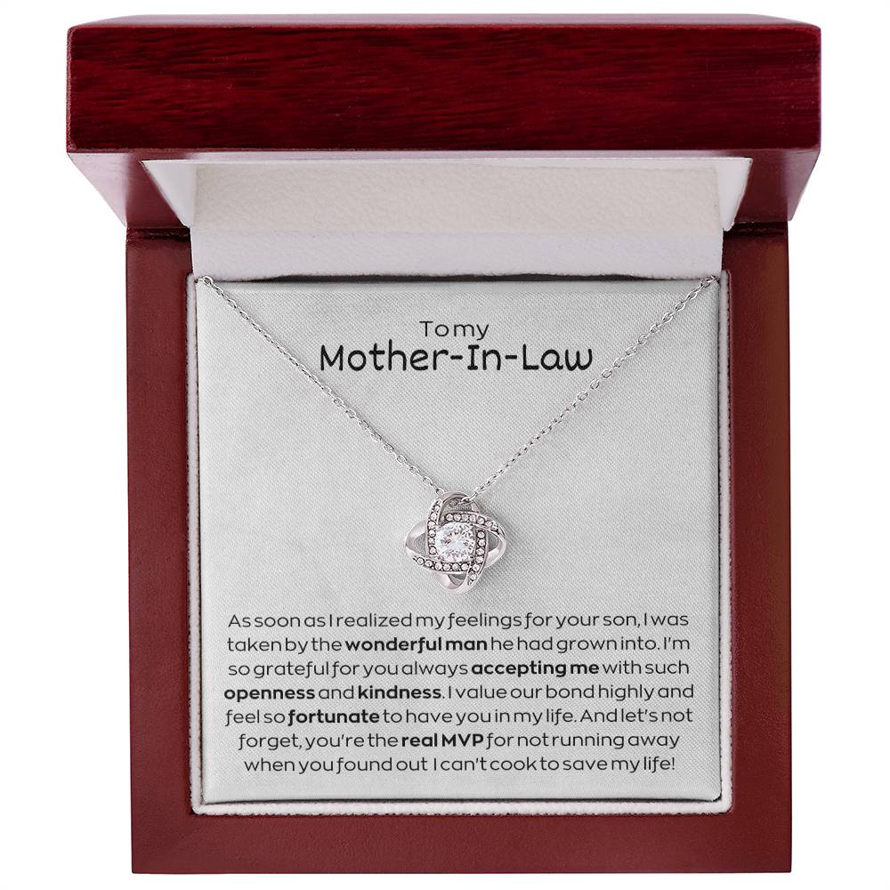 Mother-In-Law 'Culinary Survivor' - Love Knot Necklace - Real Rad Boutique